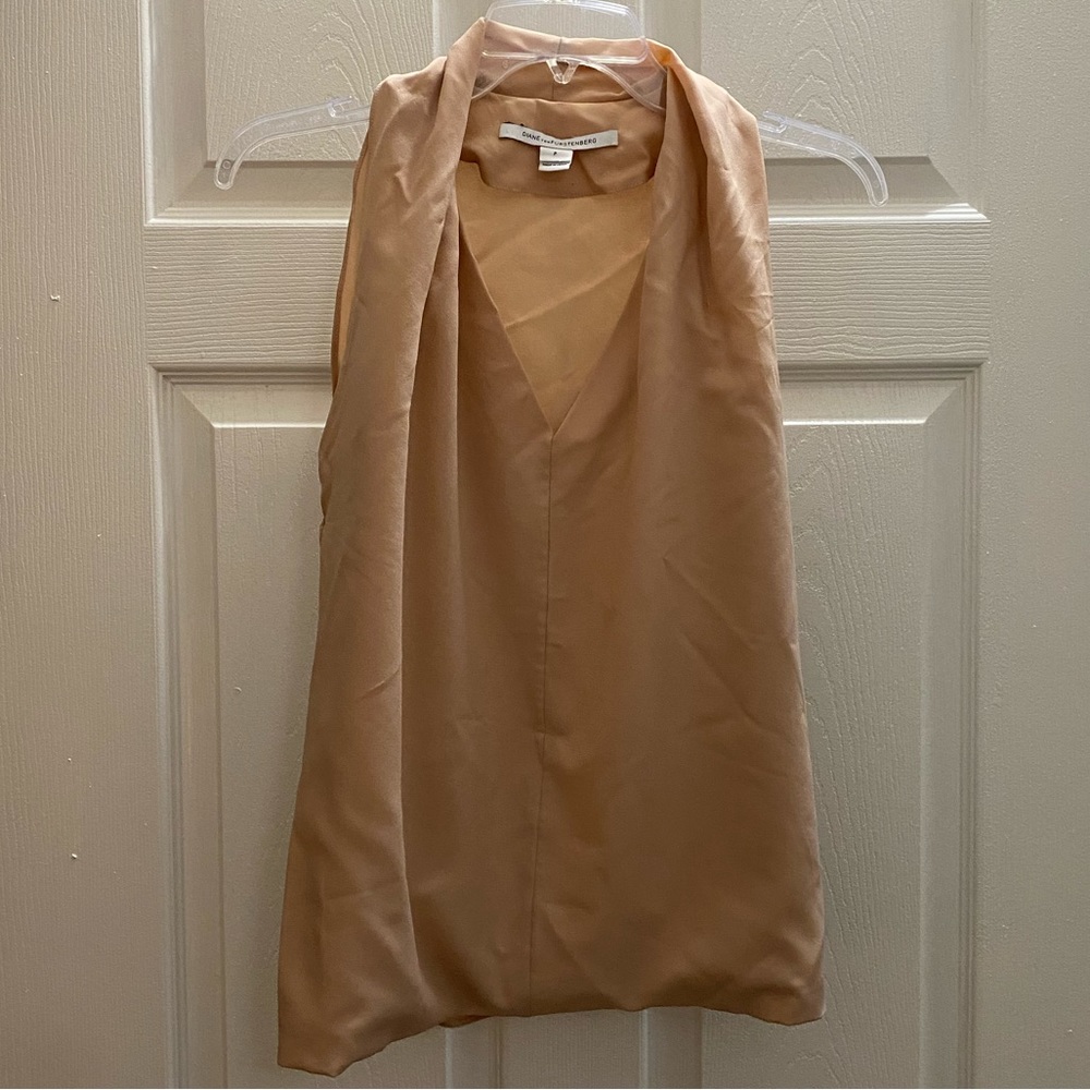 Diane von Furstenberg Reagan V-Neck Blouse Size Petite